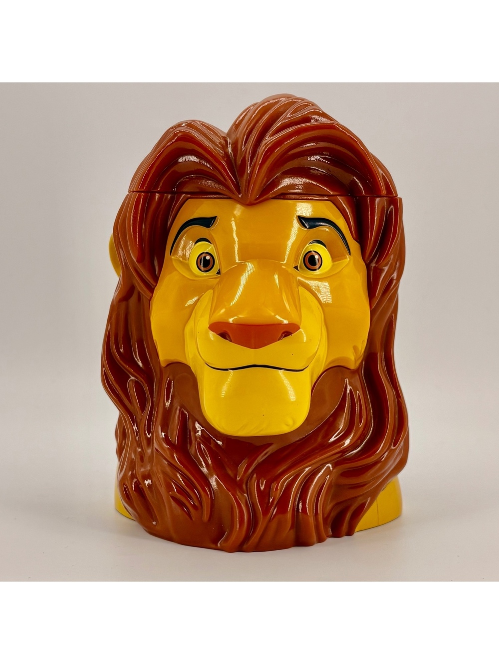 Vintage 1998 Disney Lion King Simba Figural Mug Flip Lid Disney On Ice